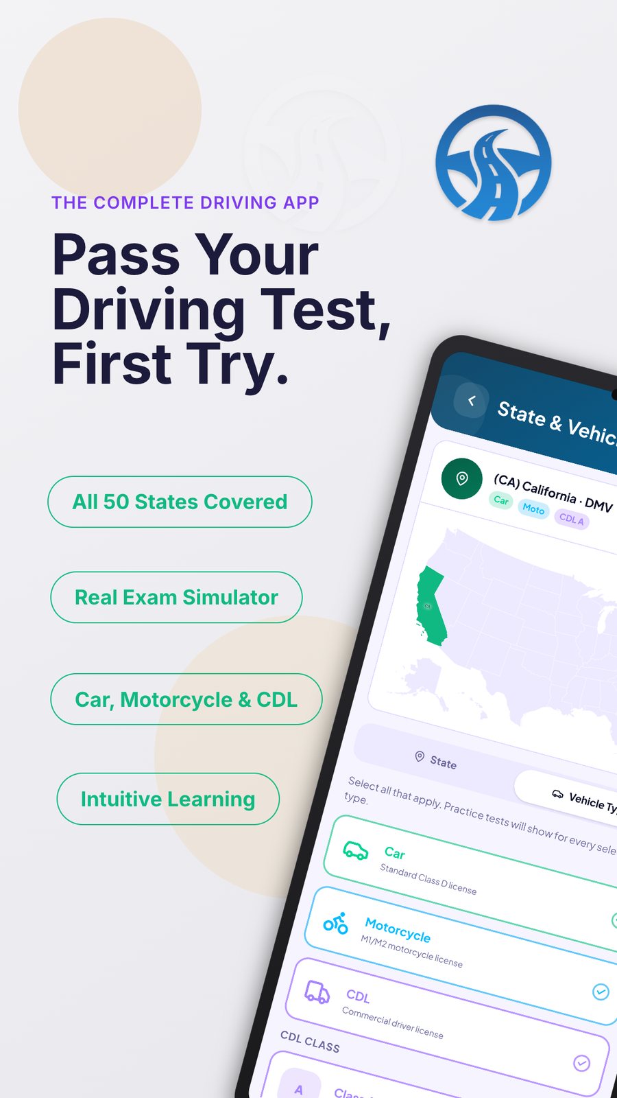 Screenshot from Driverly: Permit Test Prep US